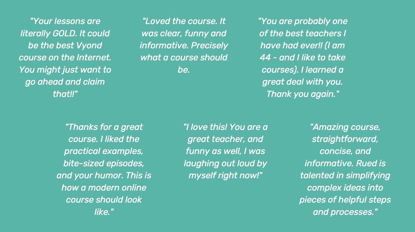 Student comments about Rued's courses